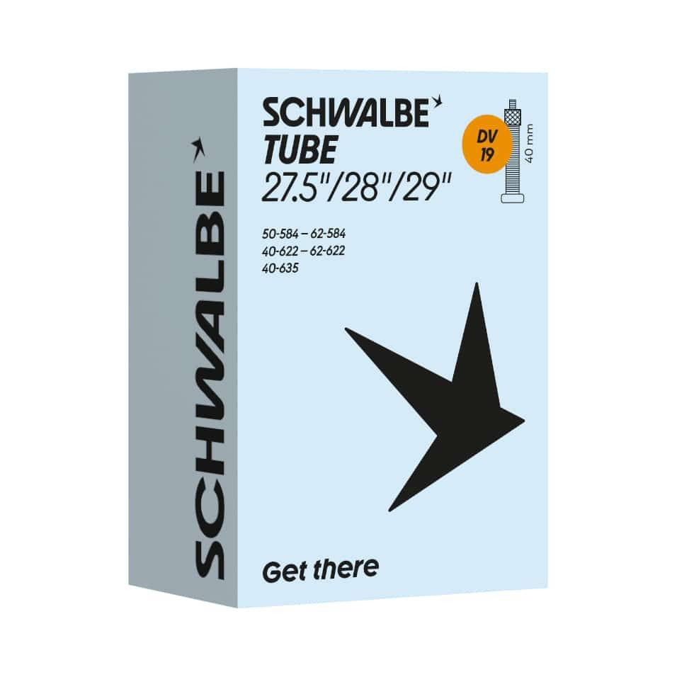 Cykelslange 700C/27,5"/29" (40-62mm) DV-ventil - Schwalbe DV19.