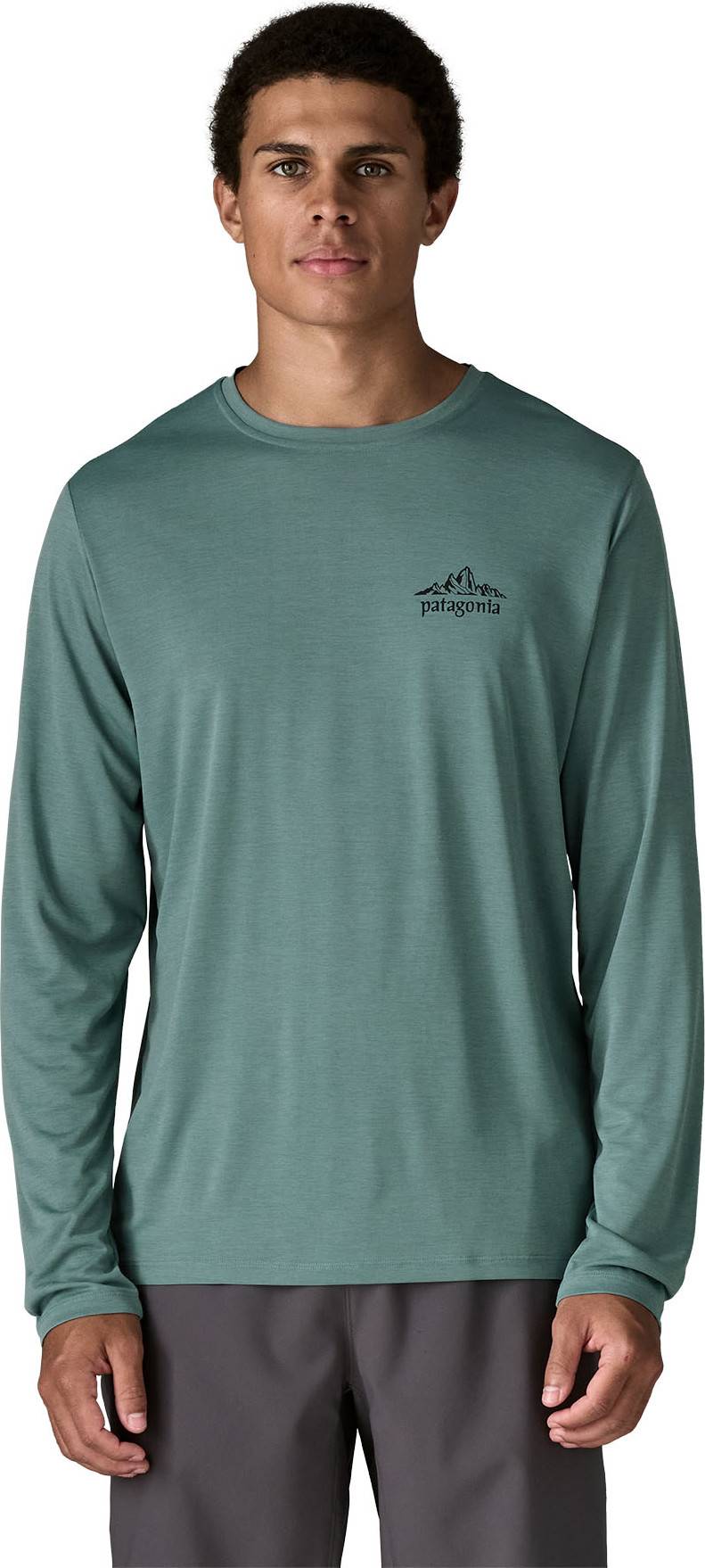 Patagonia Men's Long Sleeved Capilene Cool Daily Shirt Cloud Crag Blue Sage - Light Blue Sage X-dye, XXL