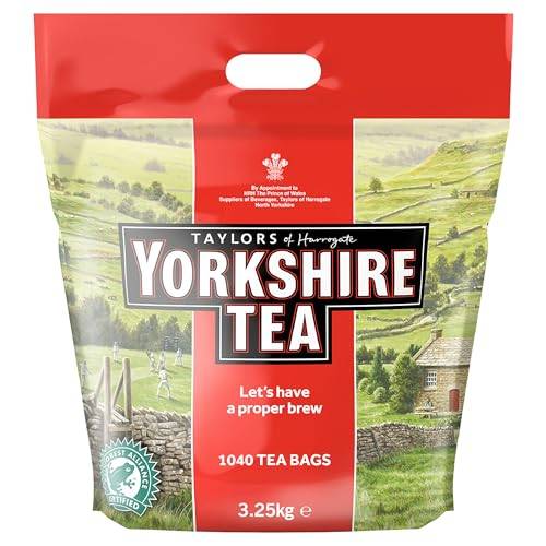 Yorkshire Tea - Erfrischender, Starker Schwarzteemischung - Richtig Aufguss, Sorgfältig Gemischt für Konsistenz und Geschmack - 1040 Teebeutel