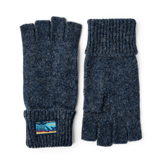 Hestra gloves - Raggwool Half Finger Navy - 8