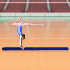 Balancebom, Sammenklappelig Gymnastikbjælke til Indendørs og Udendørs Brug, 210 cm, op til 120 kg, Blå, Ideel til Gymnastik & Træning