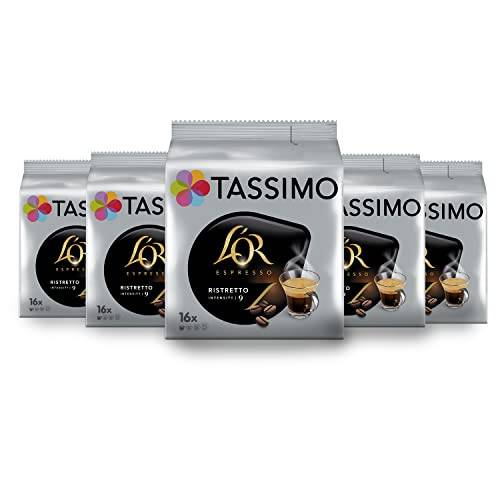 Tassimo Kaffekapslar - 80 drycker L'Or Espresso Ristretto (set med 5 x 16 drycker)