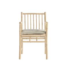 BAMBOO CHAIR | WITH ARMREST | SAND CUSHION