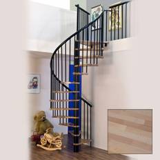 Spiraltrappa Byggera Euro Design Svart Bok, Ø1200 mm