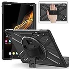 Tablet PC-fodral Helkroppsstötsäker 360° Kickstand Robust skyddsfodral Kompatibel med Samsung Galaxy Tab S8 Ultra 14,6" (SM-X900/ X906) Kompatibel med Typ Cover Tangentbord, Surfplatta Kompatibel med