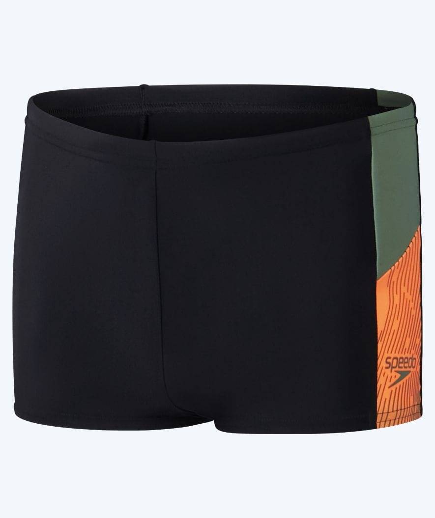 Speedo aquashorts för pojkar - Dive - Svart/Orange - Badbyxor barn (0-16 år)
