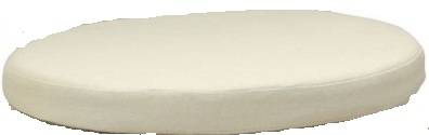 Hvid hynde til Capri kurvestol diameter 43 cm tykkelse 4 cm.