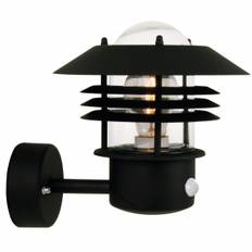 Vejers udendørs væglampe m. sensor, E27, sort - Nordlux + Philips, 2700K, 1055lm, CRI>90, 15.000 timer, dæmpbar