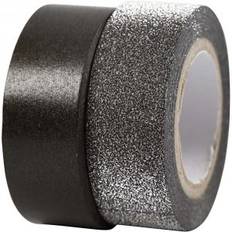 Washitejp - Svart/Glitter - 2-pack