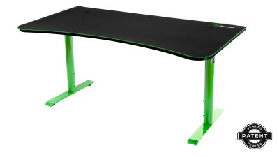 Arozzi Arena Gaming Desk Large Green, höjdjusterbart, heltäckande musmatta - Grön