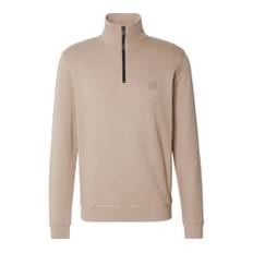 Hugo Boss, Sweathshirts & Hoodies, Herre, Brun, M, Bomuld, Zetrust Half Zip Sweatshirt