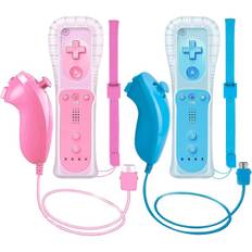 2-pak trådløs controller og Nunchuck til Wii og Wii U konsol-Perfet