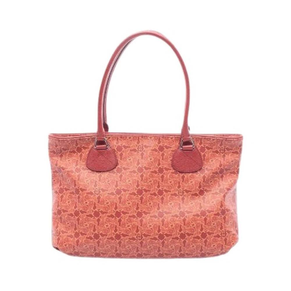 Celine Vintage Pre-owned Sulky Coated Canvas Tote Bag - Vintage - Dame - Rød - ONE SIZE - Uld
