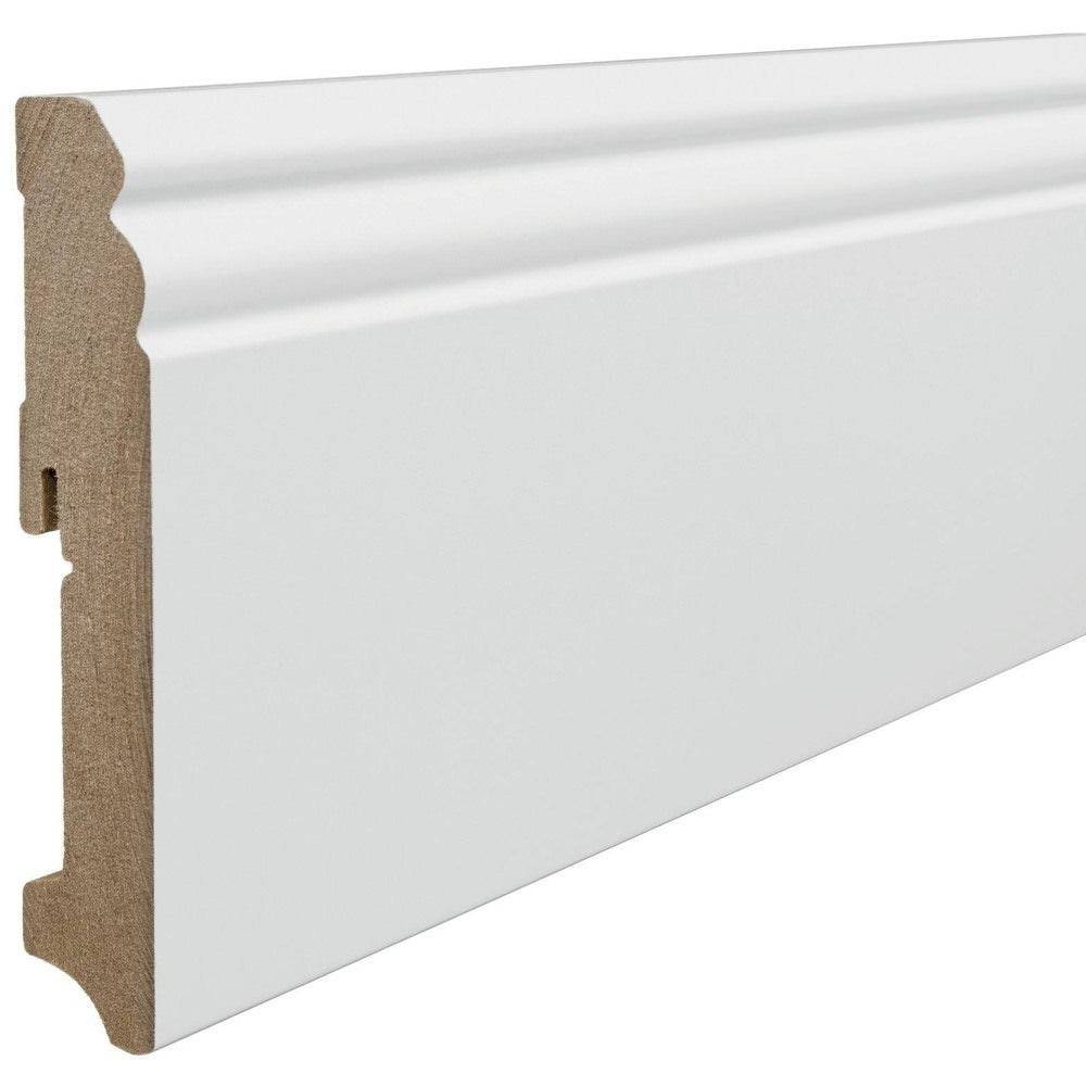 Haro Klik-fodliste 18 x 115 mm Gammeltysk profil hvid 407748.
