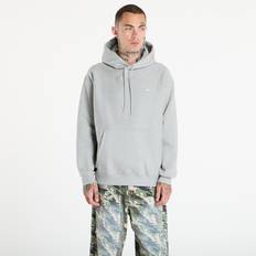 Sweatshirt Nike Solo Swoosh Men's Pullover Hoodie Dk Grey Heather/ Lt Smoke Grey/ White XXXL - White - XXXL