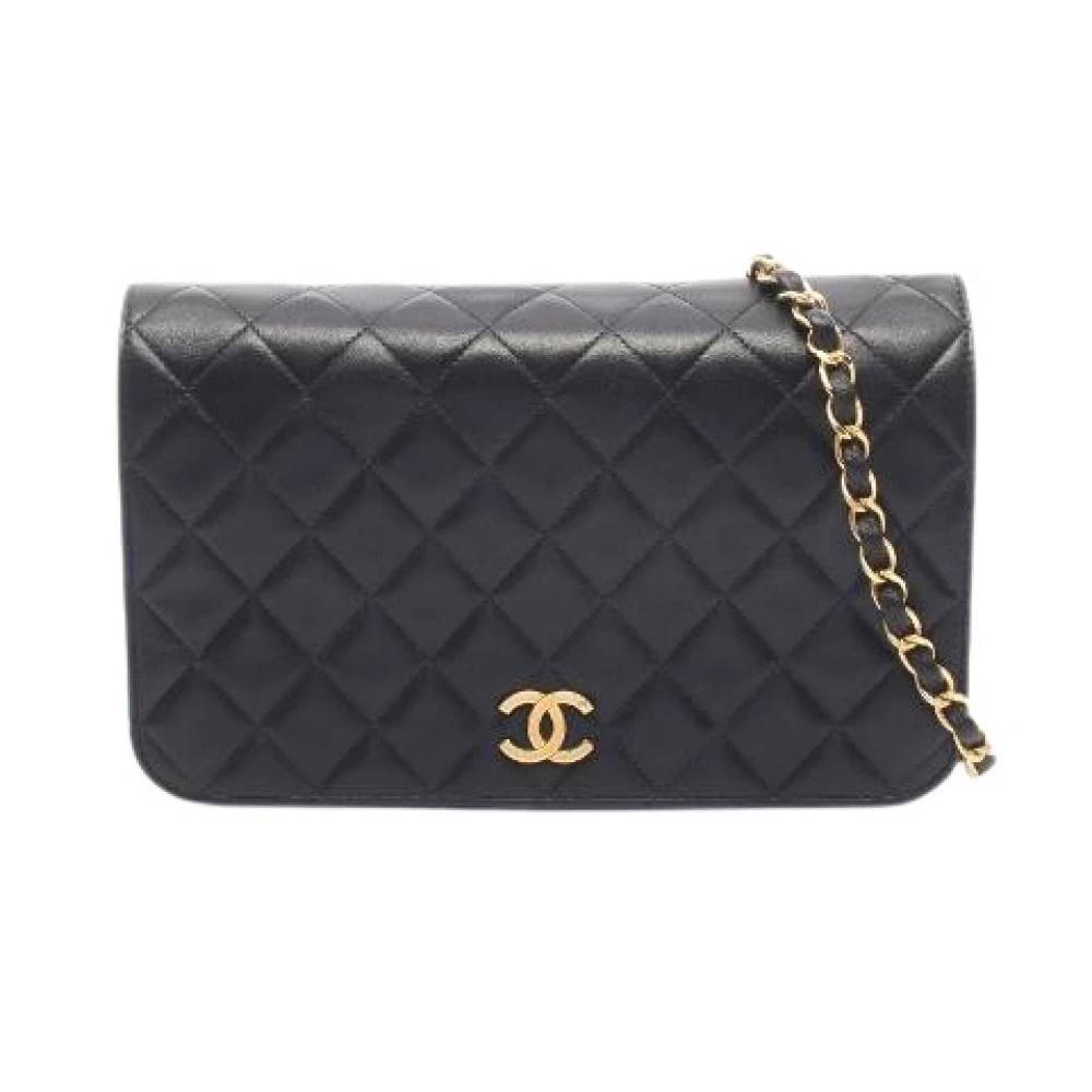 Chanel Vintage Pre-owned Matelasse Lambskin Skuldertaske - Vintage - Dame - Sort - ONE SIZE - Uld