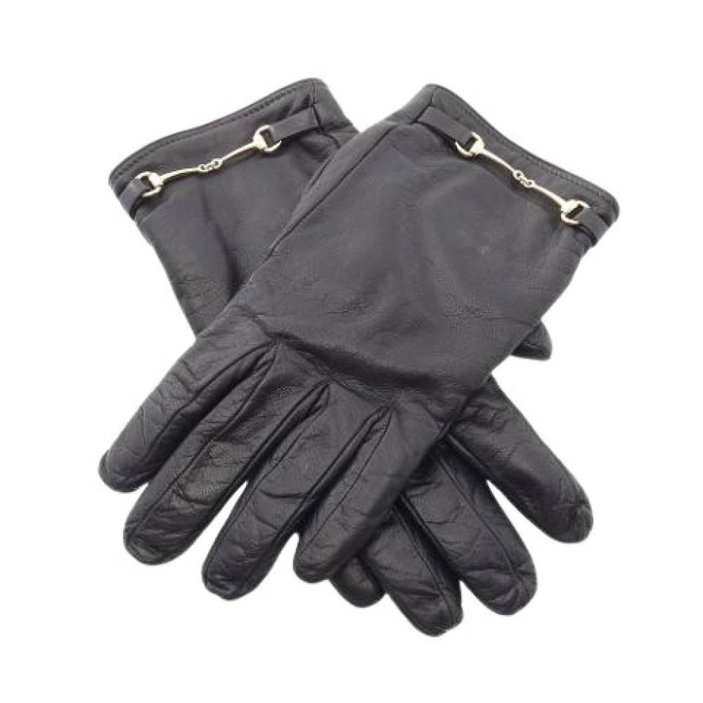 Gucci Vintage Pre-owned Varme Handsker - Vintage - Dame - Sort - ONE SIZE - Uld