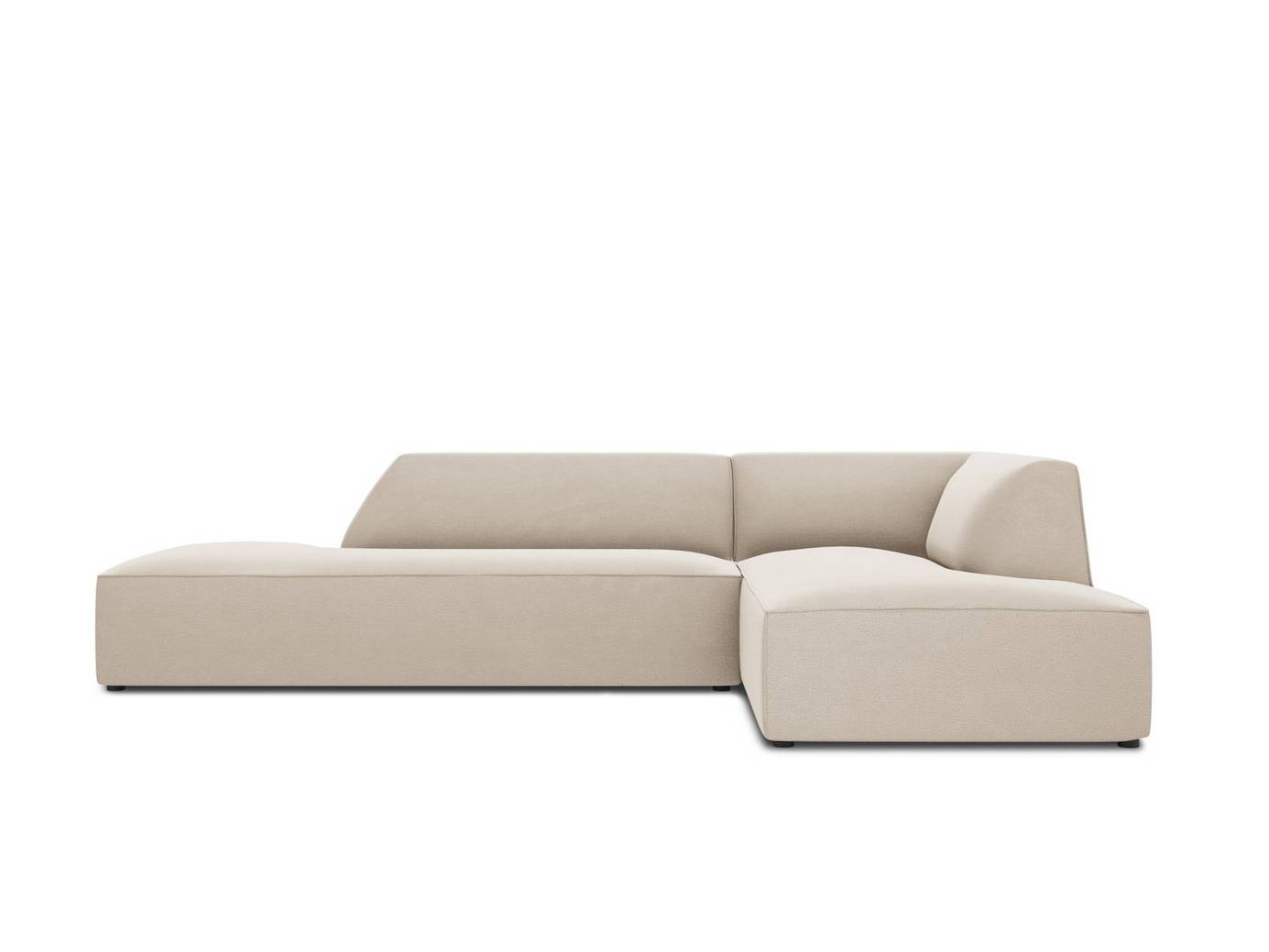 Cosmopolitan Design högervänd sammetsmodulhörnsoffa, "Siena", 4-sits, 273 × 180 × 69 cm, Salvador, svarta plastben, Variant RCO_44