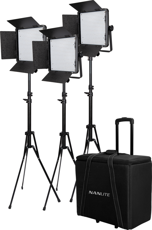 Nanlite Kit Nanlite 3 light kit 600DSA w/Trolley Case & Light Stand