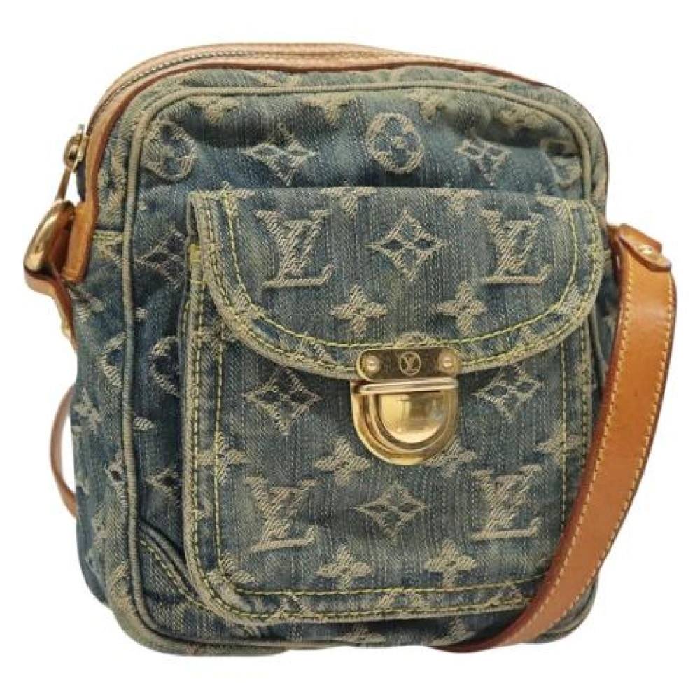 Louis Vuitton Vintage Pre-owned Denim louis-vuitton-tasker - Vintage - Dame - Blå - ONE SIZE - Denim