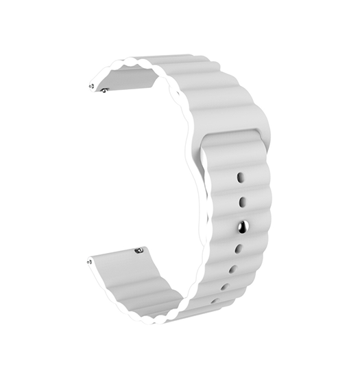 22mm - Valence™ Wave Silikone Rem - Hvid