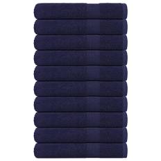 vidaXL håndklæder 10 stk. 100x200 cm 360 g/m2 100 % bomuld marineblå