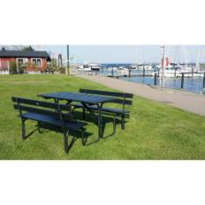 Eden Wood Bänkbord Picknick Stål 150 - Svart/Svart