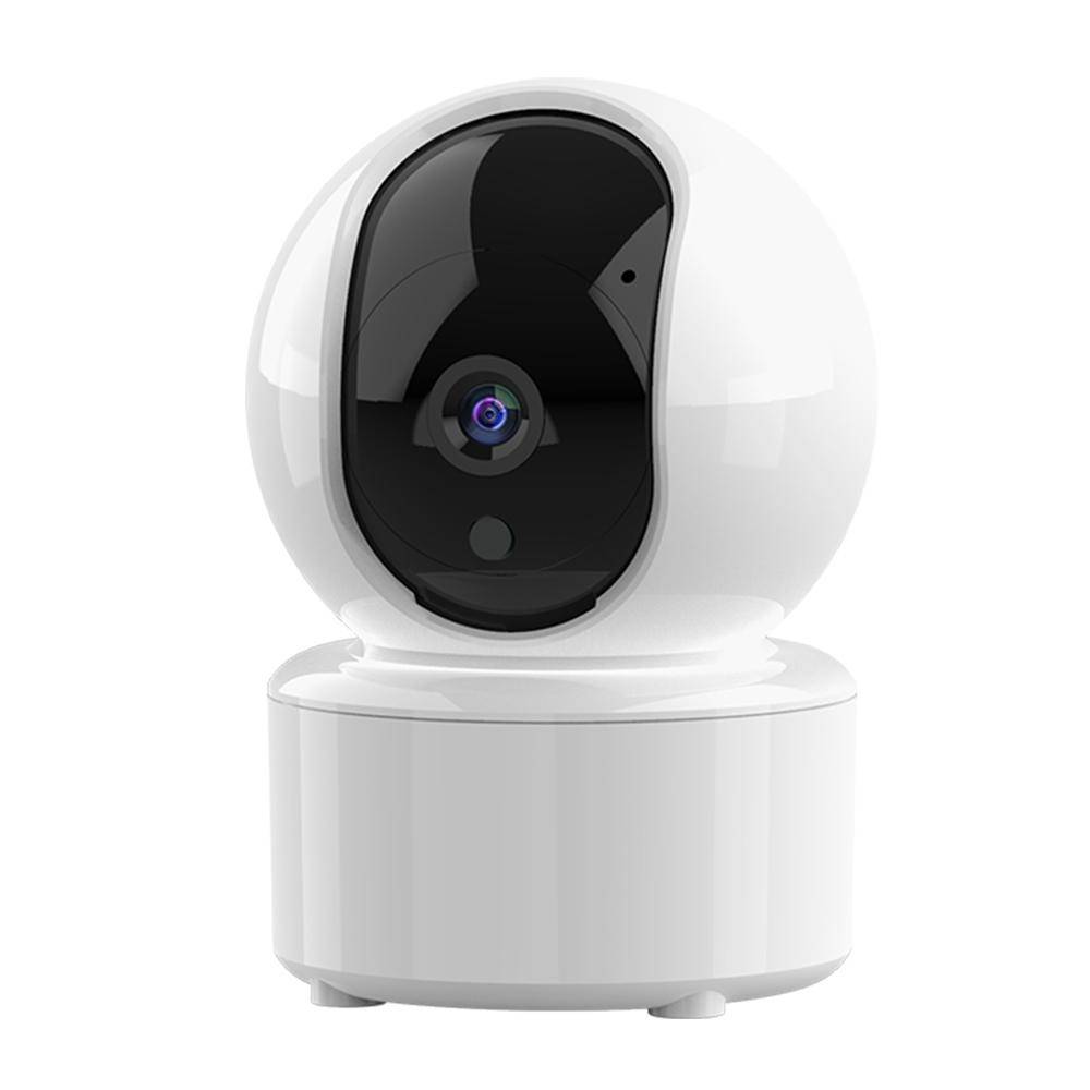 1080P HD Säkerhetskamera 3MP WiFi-kamera Panorera/Tilta-kamera med 355 graders Rörelsespårning IR Mörkersyn UK Plug vit