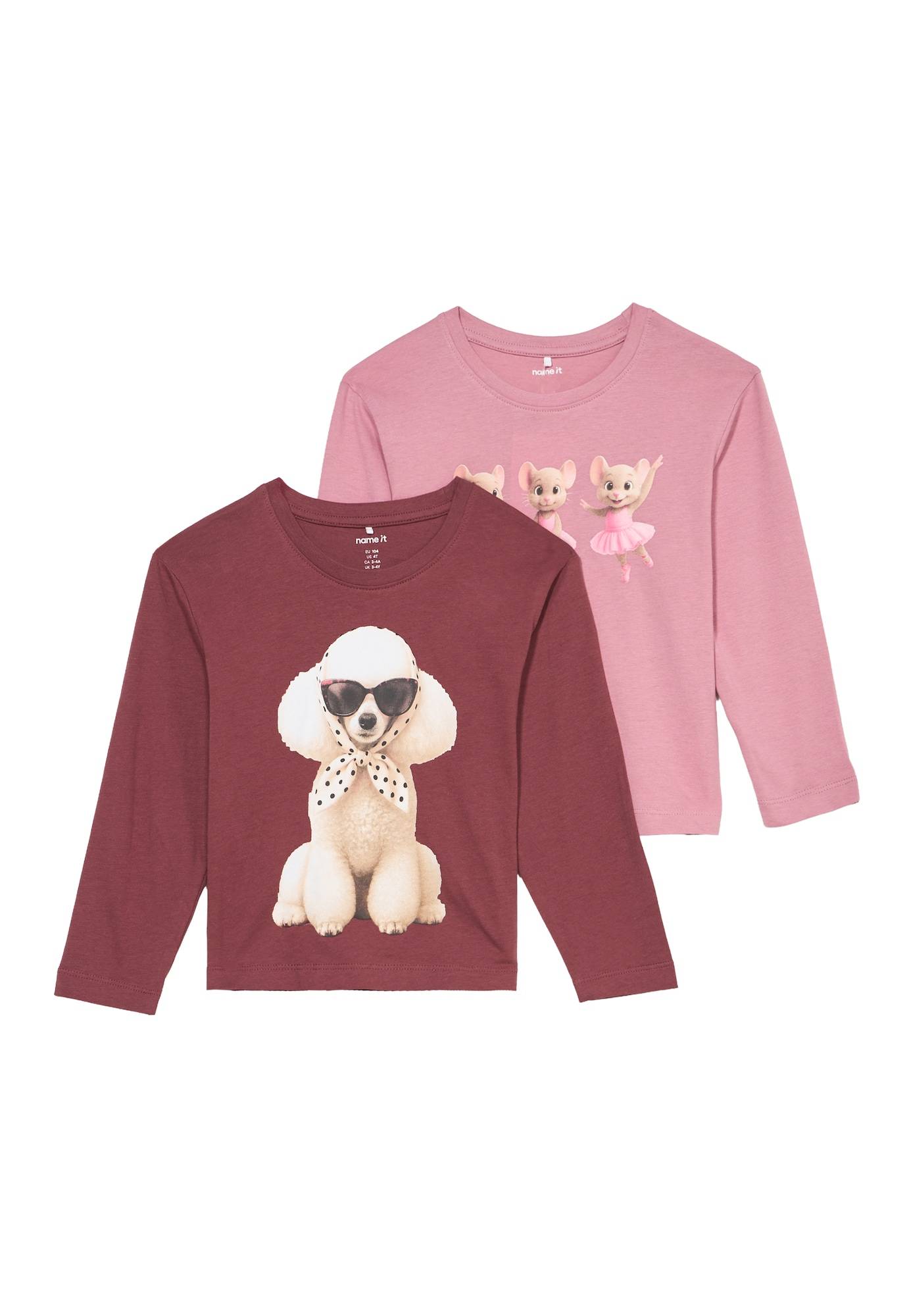 NAME IT T-shirt 'NMFVOTEA' beige / kräm / bär / pitaya