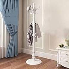 Wooden Coat Rack Stand, Coat Racks Freestanding, With Hooks And Solid Base, Heavy Duty Hall Tree Coat Rack, for Entryway Hallway Foyer Office Bedroom,003white,Disc