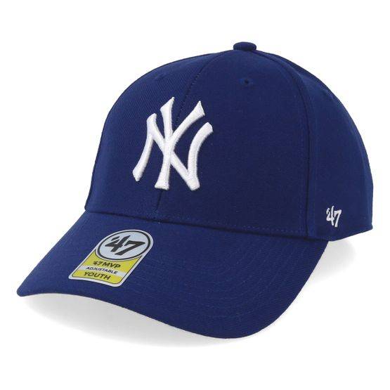 47 Brand - MLB Blå adjustable Keps - Kids New York Yankees 47 Mvp Dark Royal Adjustable @ Hatstore