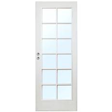 Skjutdörr Gotland Vit (standard) (NCS S 0502-Y) Frostat glas