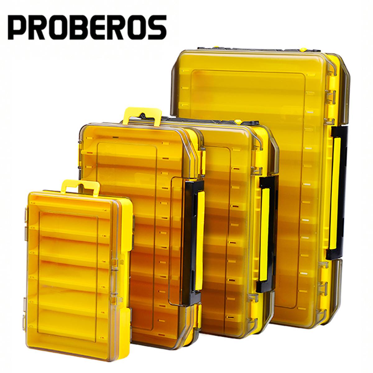 PROBEROS Durable Bait And Tool Organizer 10-Cell Double-Sided Fishing Tackle Box Easy Access Storage for All Fishing Adventures
