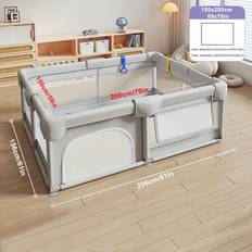 TEMU Child Playpen With Foam Baby Playpen Baby Safety Playpen Baby Fixed Activity Center Playpen 0-3 Years Old Children