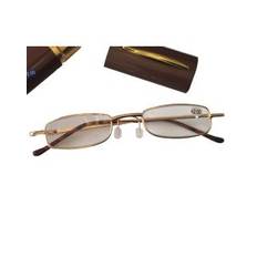 Læsebrille i metal etui - styrke +2