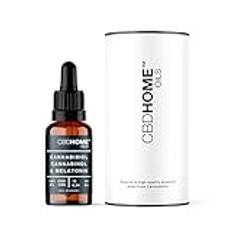 CBN 5 + Melatonin - 10ml - Environmentally Friendly Bases for Coconut Oil and Hemp Oil - Enriched with CBD + CBN, Melatonin and Omega 3-6-9 - Topical use, Made in the EU