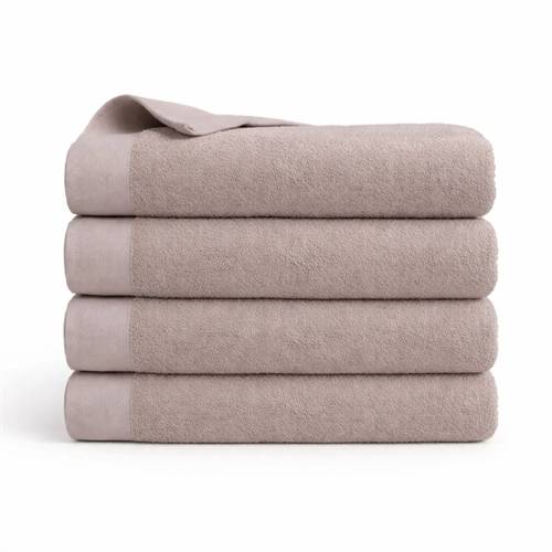 Bomulds håndklæde - 100% bomuld - Badehåndklæde 70x140 cm - Valmue - Rosa.