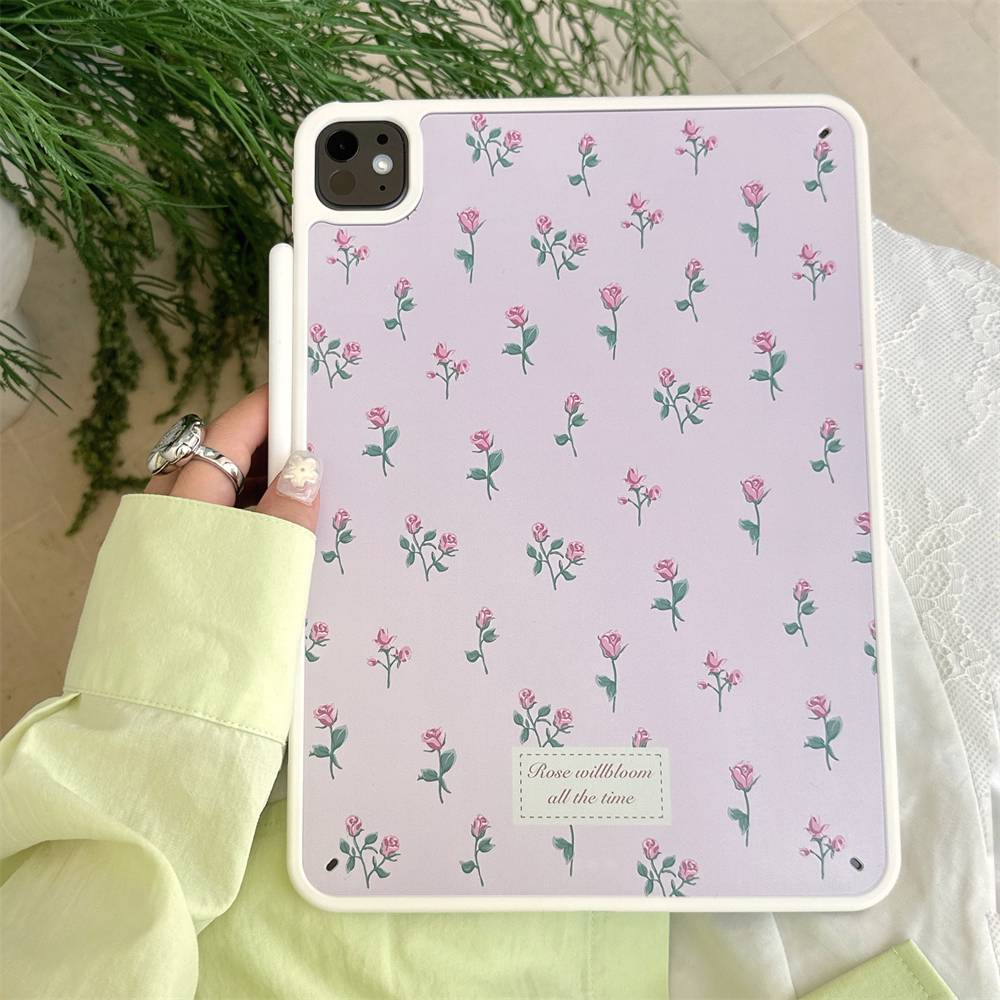 For iPad Air 3 4 5 Case Acrylic Cover For iPad 10.2 9.7 6th 7th 8 9 10 11 Generation Pro 11 Air 2024 2025 Mini 6 7 Capa Floral