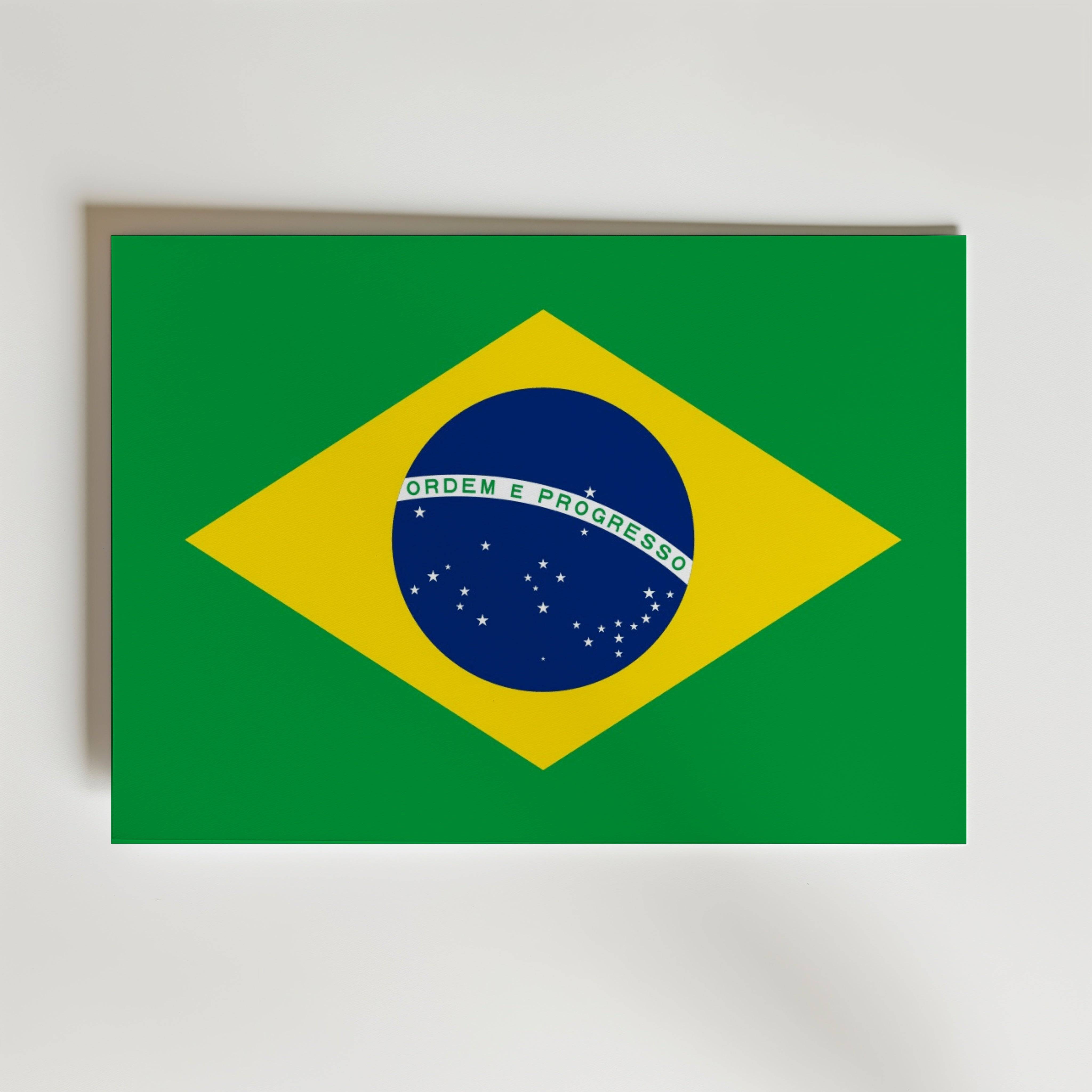 Brazil National Flag Poster - Canvas 100x70 cm