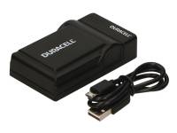 (ComputerSalg) Duracell - USB-batterioplader - sort - for Nikon D3200, D5100, D5200, D5300, D5500, D5600, Df  Coolpix P7000, P7100, P7700, P7800