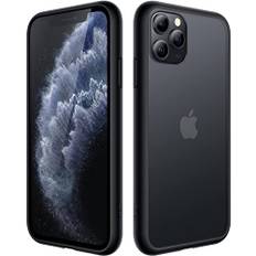 JETech Matte Skal för iPhone 11 Pro 5,8 Tum, Stötsäkert Fallskydd Militärklass Case, Matt Fodral Genomlysande Tillbaka, Anti-Fingeravtryck (Svart)