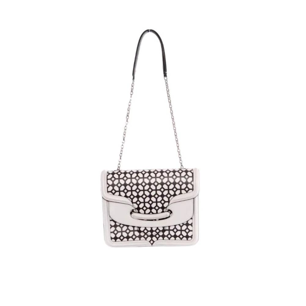 Alexander McQueen Pre-owned Pre-owned Heroine Sort og Hvid Satchel Taske - Vintage - Dame - Flerfarvet - ONE SIZE - Læder