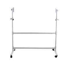 Justerbart rullande metallstativ för 90 x 120 cm whiteboard, mobil whiteboard staffli – perfekt för kontor, hem, klassrum – endast stativ