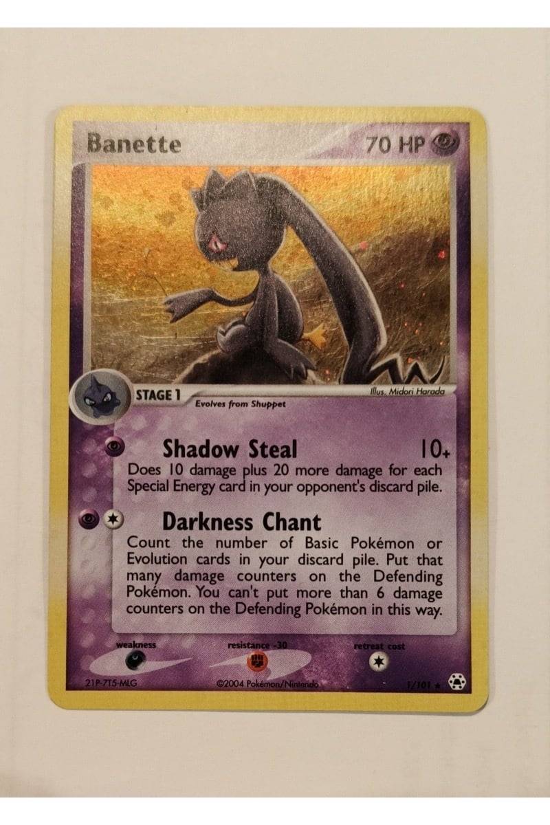 Pokémon Banette 1/101 Reverse Holo Hidden Legends - Pokemon kort - Pocket Monster.