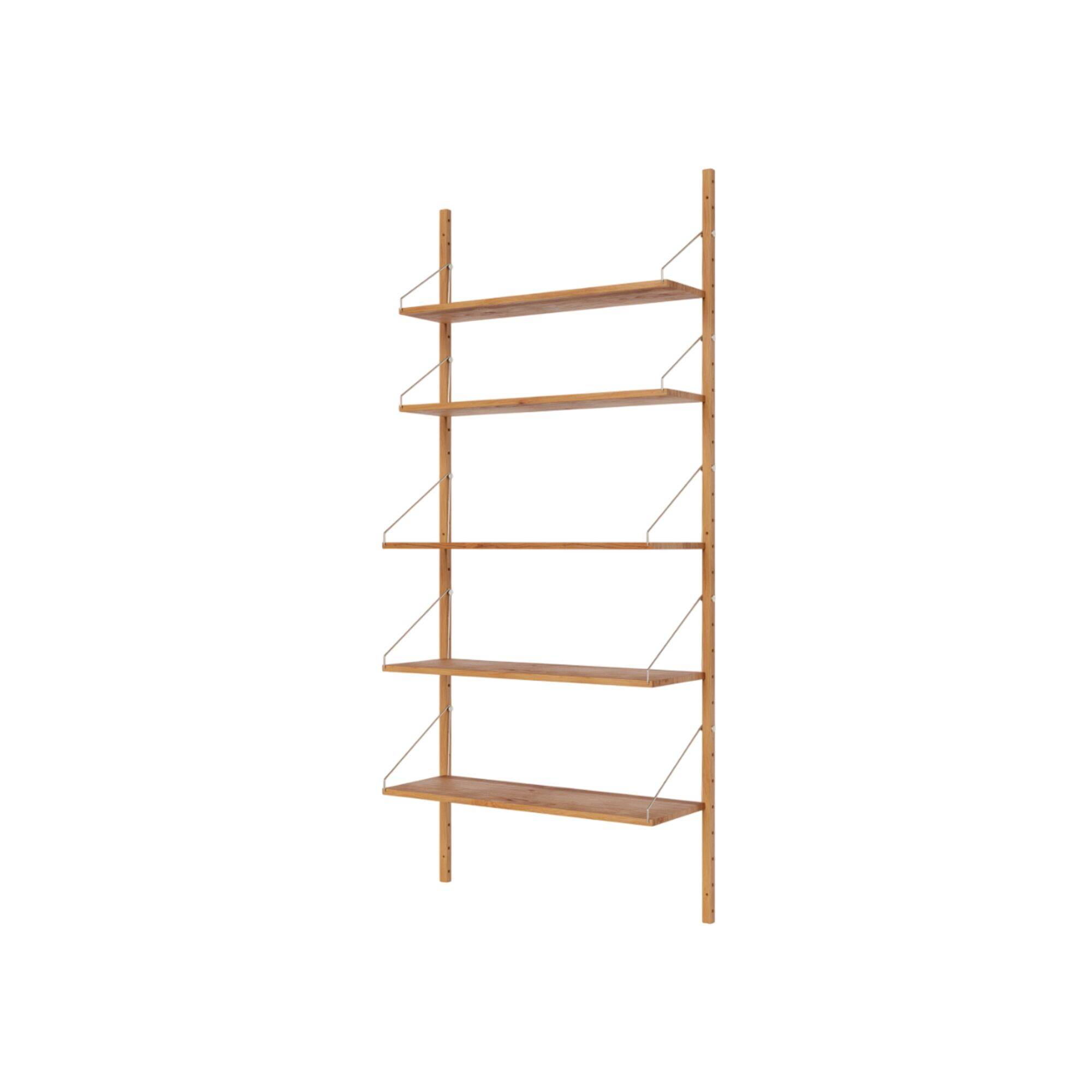Hylla Bibliotek Enkel Sektionshylla 185,2x80 Naturek - Ek