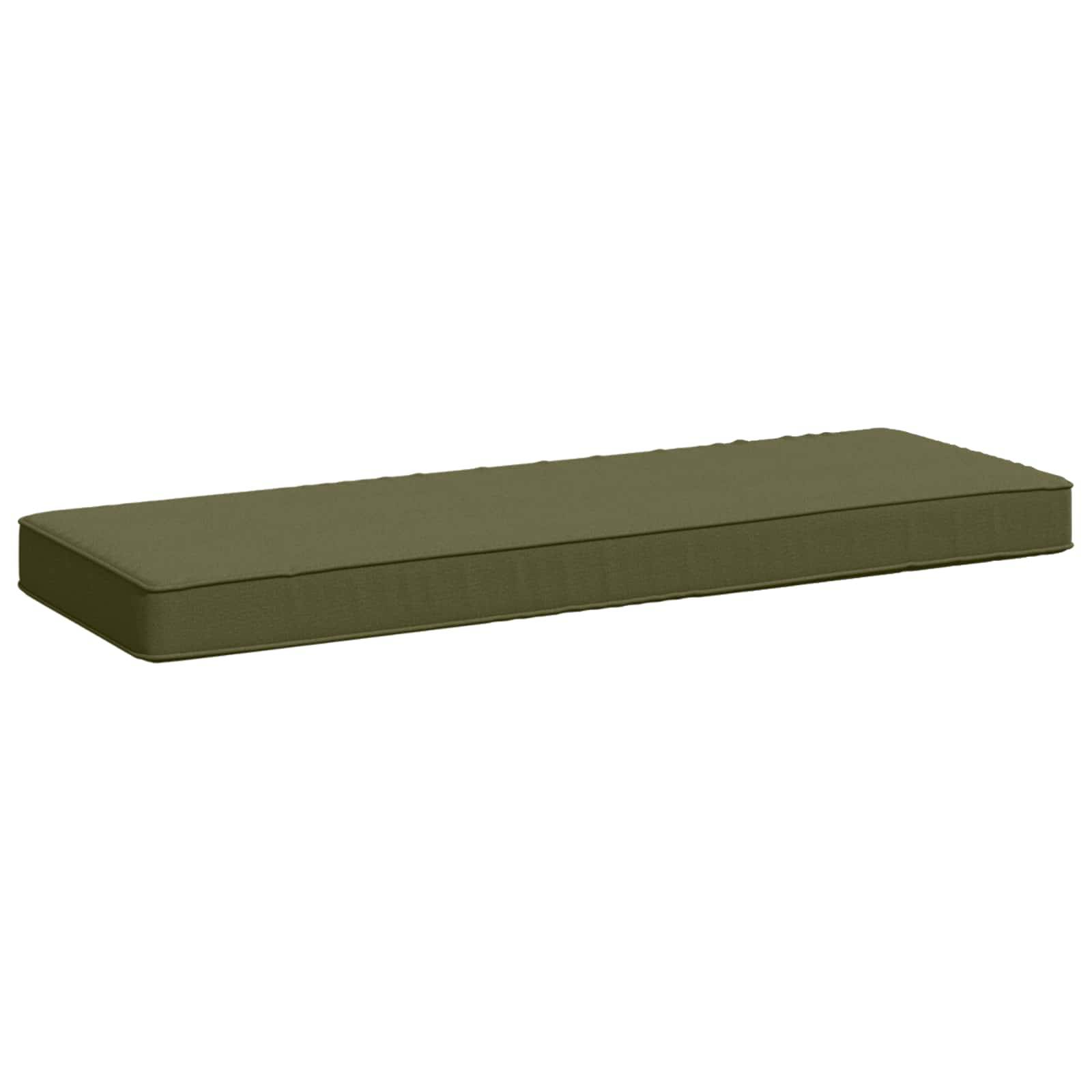 vidaXL 1-delad Bänk Kudde VUGHT 100% Polyester Olivgrön 80 x 40 x 5 cm