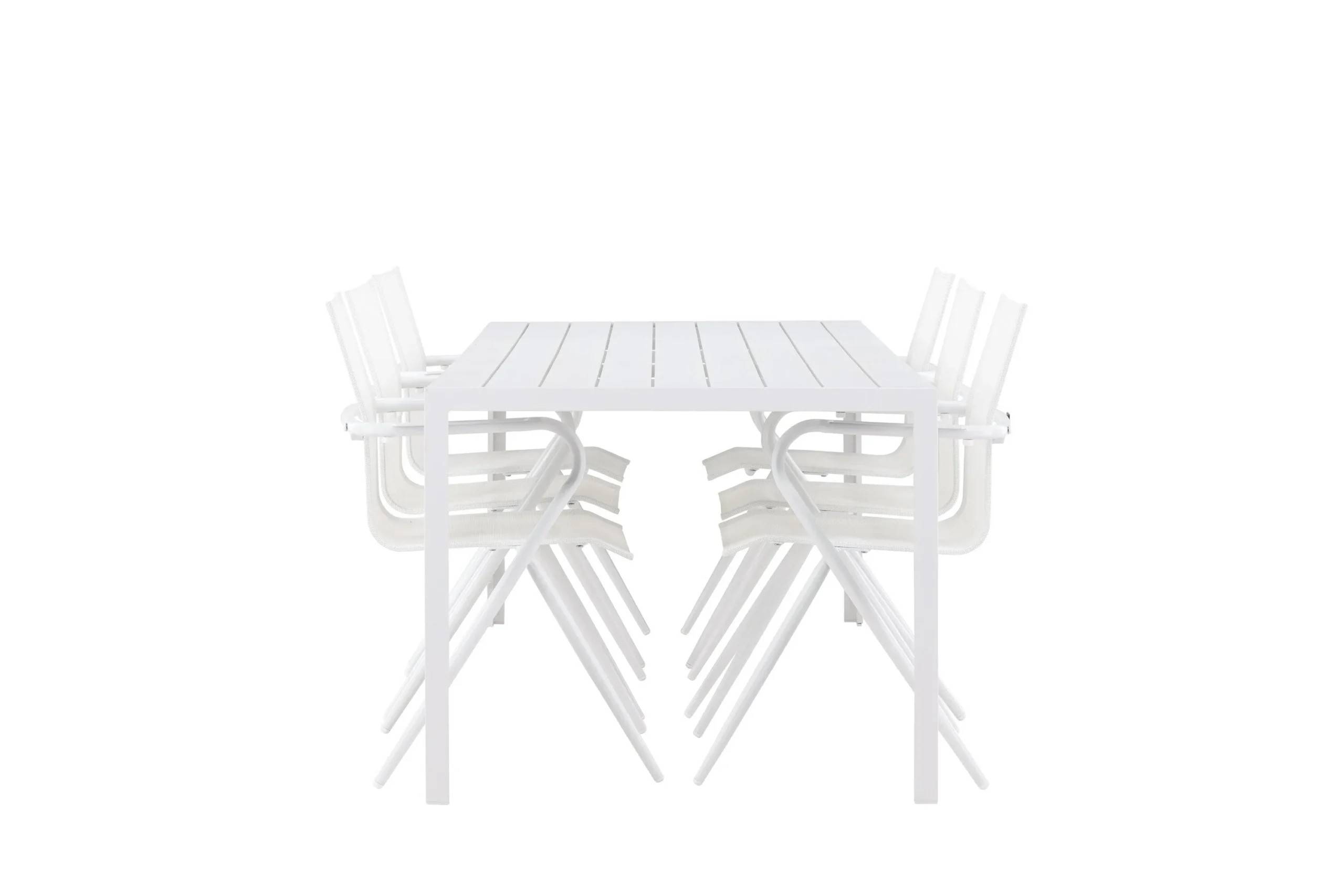 Break & Alina - 90×205 cm med 6 stolar - Matgrupper utomhus