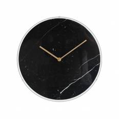 XII Marble Väggklocka KXD0018 - Unisex - 25 cm - Quartz - Black (25 cm)