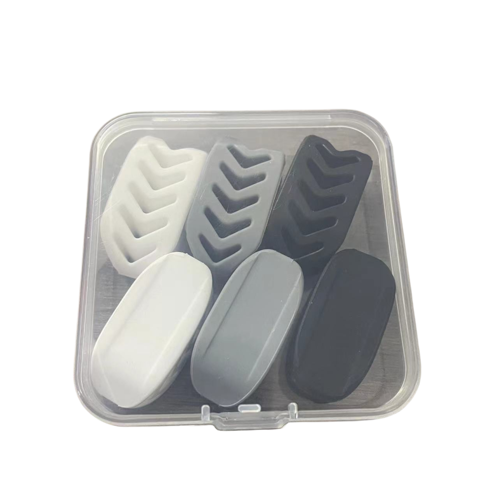 Kæbe træner tømmer motionsløb silikone 12-pak Black+White+Grey