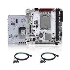 AIOPCWA Q670 LGA 1700 NAS moderkort 8 Bay, 3 x NVMe4.0 Mini ITX moderkort med 2 x SFF8643 (8 x SATA3.0), 2 x 2,5 GbE LAN, DDR5 16 GB RAM 256 GB SSD, USB-C, PCI-E x16 (med Adaptrar)